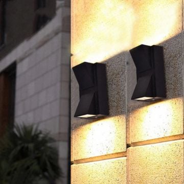 CATA CT-7065 RODOS 7 Watt Siyah Çift Yönlü Dış Mekan LED Aplik - Gün Işığı (3200K)