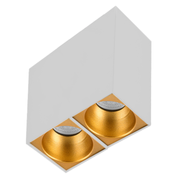 8x16x14 cm Beyaz-Bakır Sıva Üstü Spot