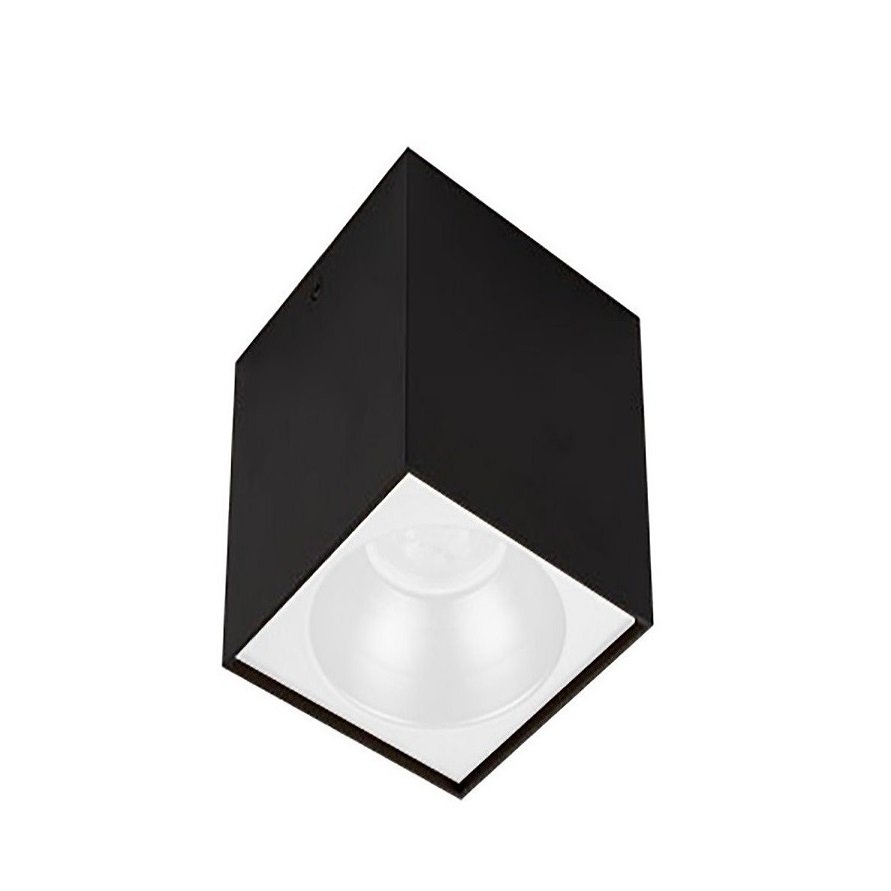 inoled 9249-03 8x8x10 cm Siyah-Beyaz Sıva Üstü Spot Kasası - GU10 Duylu - Metal