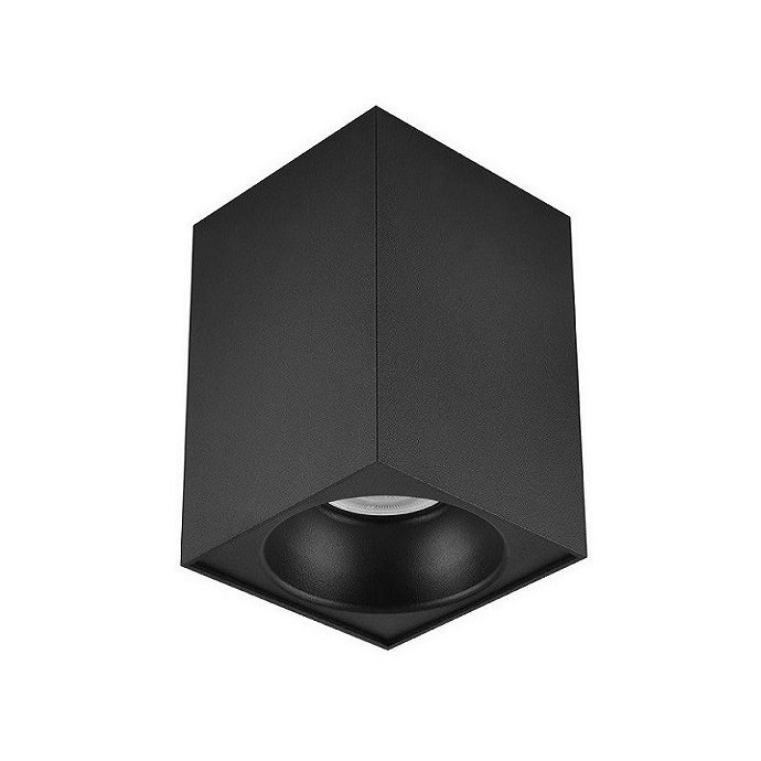 inoled 9249-02 8x8x10 cm Siyah Sıva Üstü Spot Kasası - GU10 Duylu - Metal