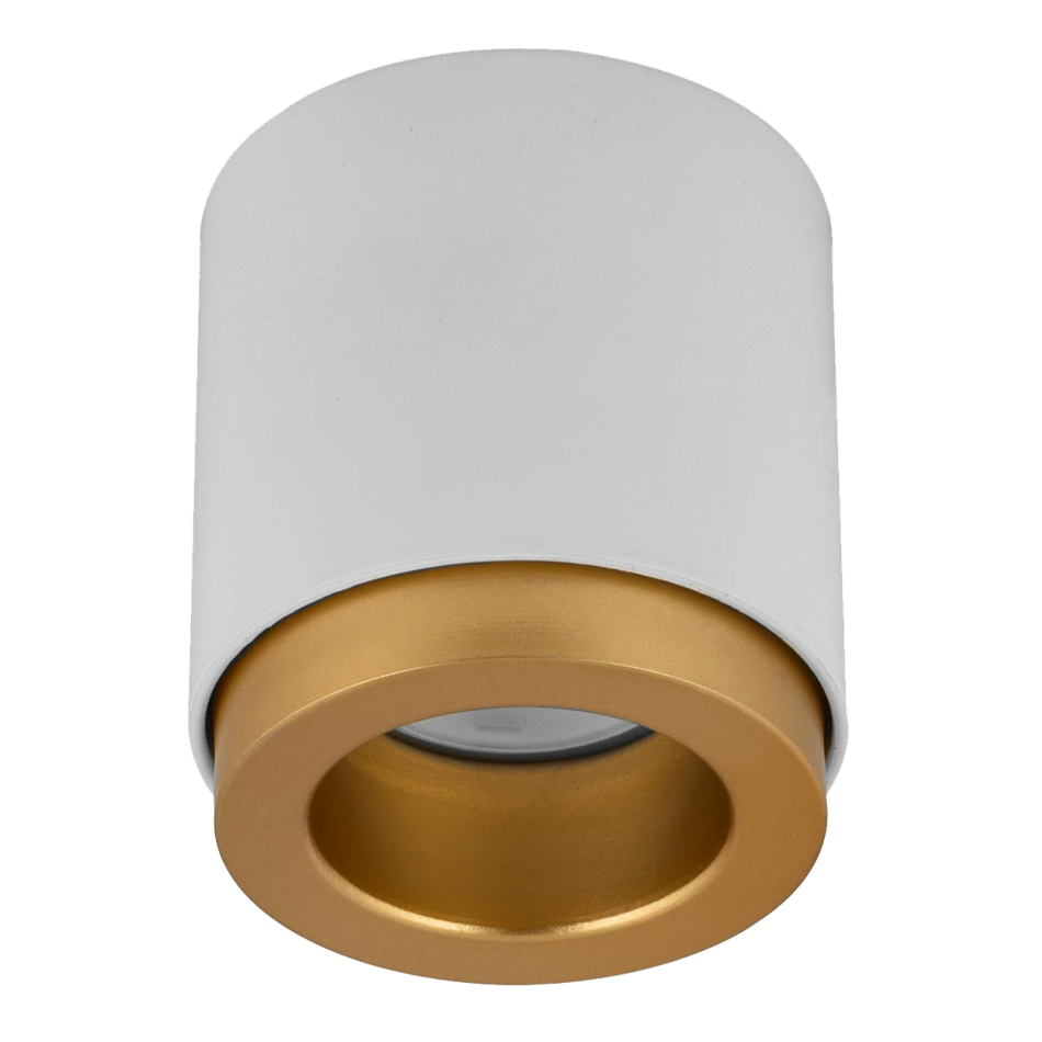 8x8.5 cm Beyaz-Gold Sıva Üstü Silindir Spot