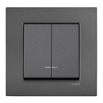 VİKO Novella/Trenda 92605450 Işıklı Komütatör Düğmesi [Füme]