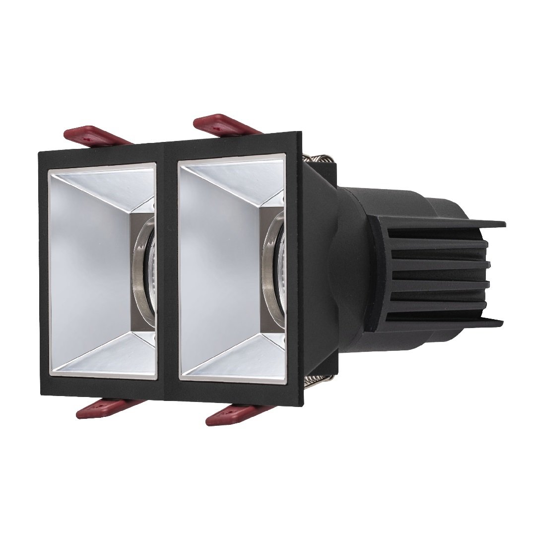 MOLLED MOL4162M 2x10 Watt Siyah-Krom Sıva Altı İkili LED Spot (SAMSUNG/OSRAM/PHILIPS LED & EAGLERISE/PHILIPS/LIFUD Driver)
