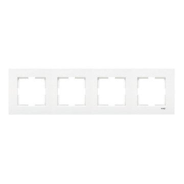 VİKO Karre 90960203 Dörtlü Yatay Çerçeve [Beyaz]