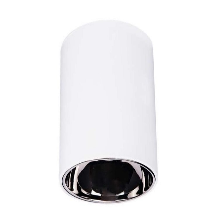 inoled 9238-05 8x10 cm Beyaz-Platin Sıva Üstü Silindir Spot Kasası - GU10 Duylu - Metal