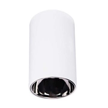 inoled 9238-05 8x10 cm Beyaz-Platin Sıva Üstü Silindir Spot Kasası - GU10 Duylu - Metal