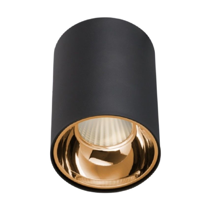 JUPITER LC602 A 12 Watt 7.5x10 cm Siyah-Gold Sıva Üstü LED Spot - Metal - Gün Işığı (3000K) - CREE LED & EAGLERISE Driver