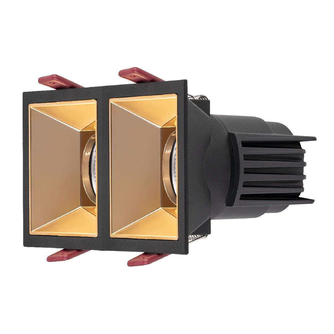 MOLLED MOL4161M 2x8 Watt Siyah-Gold Sıva Altı İkili LED Spot (SAMSUNG/OSRAM/PHILIPS LED & EAGLERISE/PHILIPS/LIFUD Driver)