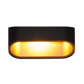 MOLLED MOL8023 5 Watt Siyah-Gold LED Aplik - Metal Gövde - Gün Işığı (3000K)