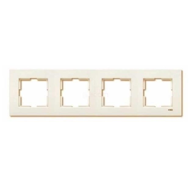 VİKO Karre 90960213 Dörtlü Yatay Çerçeve [Krem]