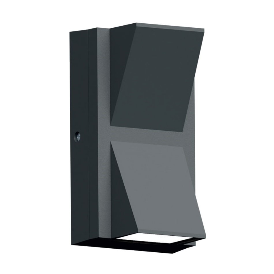 Braytron BG38-02701 2x6 Watt Antrasit Kasa Çift Yönlü Dış Mekan LED Aplik - 3 Renk Fonksiyonlu (Beyaz + Ilık Beyaz + Gün Işığı)