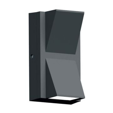 Braytron BG38-02701 2x6 Watt Antrasit Kasa Çift Yönlü Dış Mekan LED Aplik - 3 Renk Fonksiyonlu (Beyaz + Ilık Beyaz + Gün Işığı)