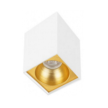 8x8x10 cm Beyaz-Gold Sıva Üstü Spot