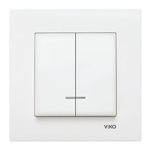 VİKO Novella/Trenda 92605750 Işıklı Komütatör Düğmesi [Beyaz]