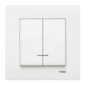 VİKO Novella/Trenda 92605750 Işıklı Komütatör Düğmesi [Beyaz]