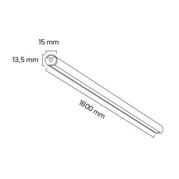 GOYA GY 8012-2 Siyah/Beyaz/Gri Kasa 25 Watt 180 cm Silindirik Lineer Sarkıt Armatür