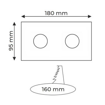 HELIOS HS 1456 Siyah Sıva Altı İkili Spot Kasası (PC Gövde)