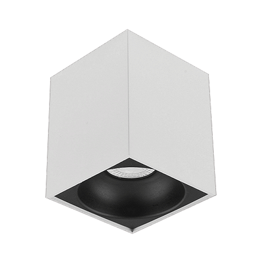 8x8x10 cm Beyaz-Siyah Sıva Üstü Spot