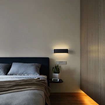 MOLLED MOL8017-S 2x9 Watt Siyah Çift Yönlü LED Aplik (Metal Gövde)