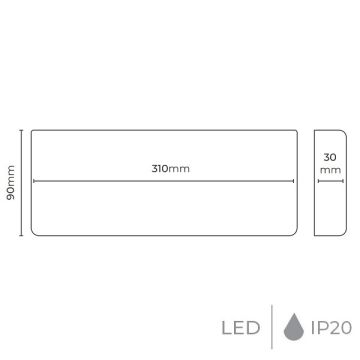 MOLLED MOL8017-S 2x9 Watt Siyah Çift Yönlü LED Aplik (Metal Gövde)