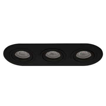 goldX ZE809-BK 12 Watt Siyah Sıva Altı Üçlü Oval LED Spot (SAMSUNG LED & EAGLERISE Driver)