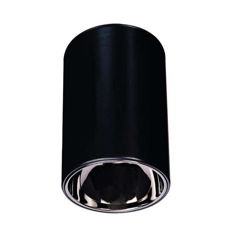 inoled 9237-05 8x10 cm Siyah-Platin Sıva Üstü Silindir Spot Kasası - GU10 Duylu - Metal