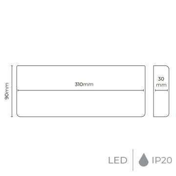 MOLLED MOL8017-B 2x9 Watt Beyaz Çift Yönlü LED Aplik (Metal Gövde)