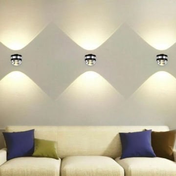 MOLLED MOL8024 2x2 Watt Çift Yönlü LED Aplik - Metal Gövde - Gün Işığı (3000K)