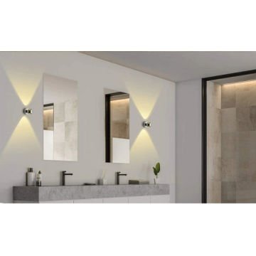 MOLLED MOL8024 2x2 Watt Çift Yönlü LED Aplik - Metal Gövde - Gün Işığı (3000K)