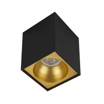 8x8x10 cm Siyah-Gold Sıva Üstü Spot