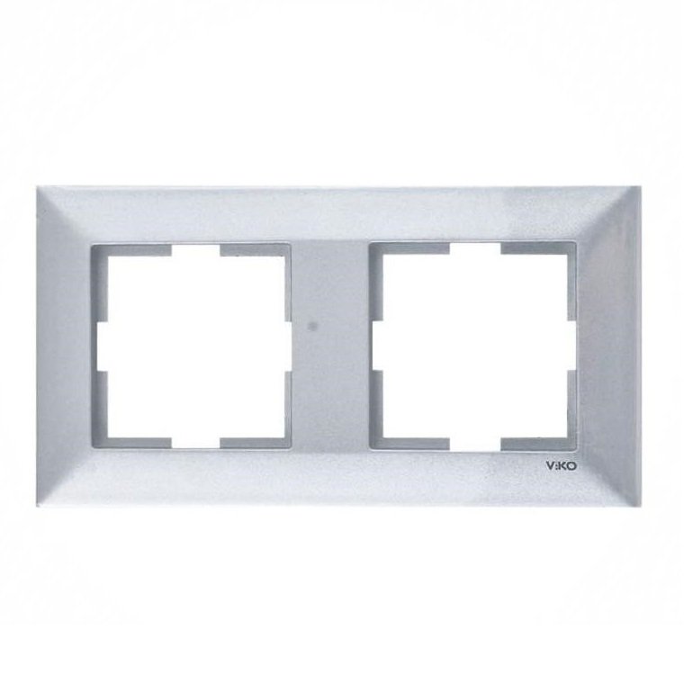 VİKO Trenda 92190702 Trenda İkili Yatay Çerçeve [Gümüş]