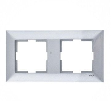 VİKO Trenda 92190702 Trenda İkili Yatay Çerçeve [Gümüş]