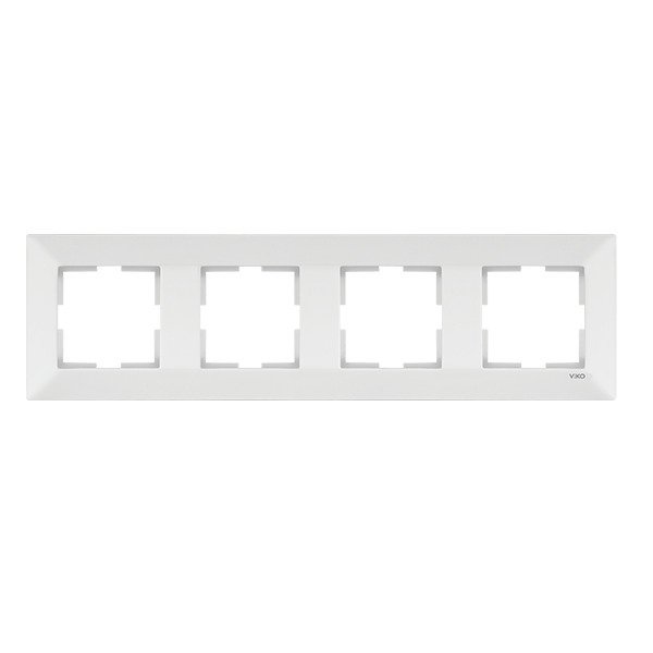 VİKO Meridian 90979004 Dörtlü Yatay Çerçeve [Beyaz]