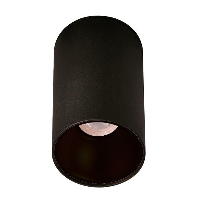 inoled 9237-02 8x10 cm Siyah Sıva Üstü Silindir Spot Kasası - GU10 Duylu - Metal