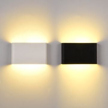 MOLLED MOL8018 2x5 Watt Siyah/Beyaz Kasa Çift Yönlü LED Aplik (Metal Gövde)