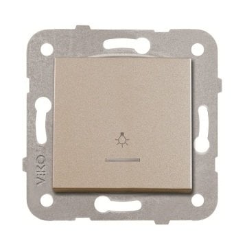 VİKO Novella/Trenda 92605214 Işıklı Light Anahtarı Düğmesi [Bronz]