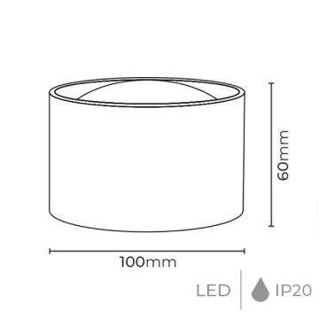 MOLLED MOL8015 5 Watt Çift Yönlü Siyah LED Aplik - Metal Gövde - Gün Işığı (3000K)