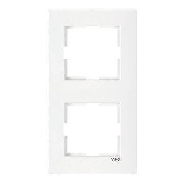 VİKO Karre 90960221 İkili Dikey Çerçeve [Beyaz]