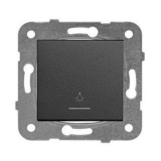 VİKO Novella/Trenda 92605414 Işıklı Light Anahtarı Düğmesi [Füme]