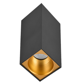 8x8x14 cm Siyah-Bakır Sıva Üstü Spot