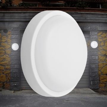 Braytron BC17-01100 12 Watt Beyaz Kasa Yuvarlak Dış Mekan LED Aplik - Gün Işığı (3000K)