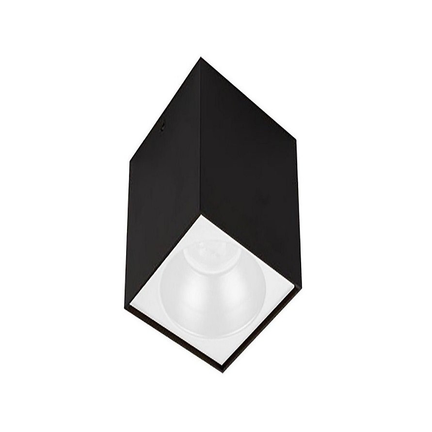 inoled 9245-03 6x6x10 cm Siyah-Beyaz Sıva Üstü Spot Kasası - GU10 Duylu - Metal