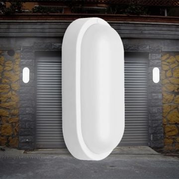 Braytron BC17-00700 8 Watt Beyaz Kasa Elips Dış Mekan LED Aplik - Gün Işığı (3000K)