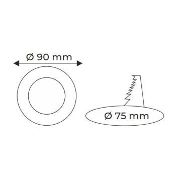 HELIOS HS 1226 3 Renk Fonksiyonlu Sıva Altı Beyaz Yuvarlak LED Spot (Beyaz + Ilık Beyaz + Gün Işığı)