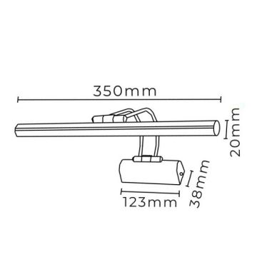 MOLLED MOL8052 6 Watt 35 cm Gold LED Tablo Apliği - Gün Işığı (3000K)