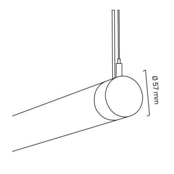 GOYA GY 8038-60 Siyah/Beyaz Kasa 24 Watt 60 cm Lineer Sarkıt Armatür