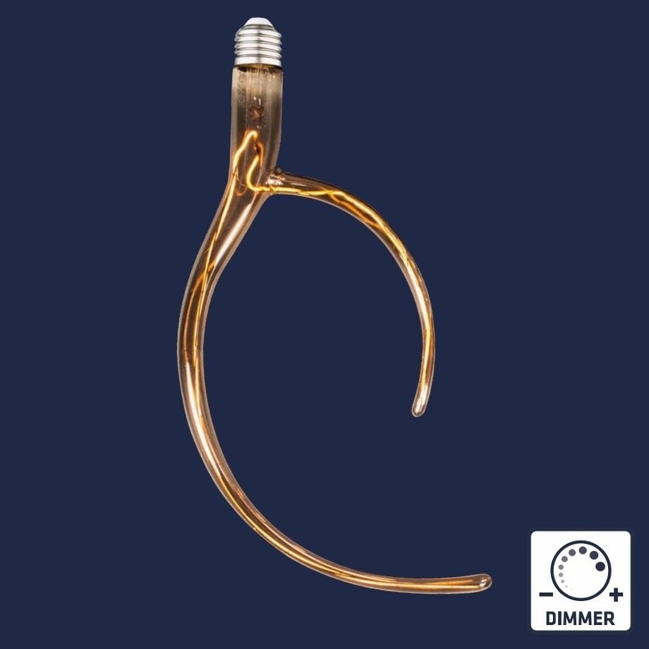 HEKA ERD-242 4 Watt Geyik Boynuzu Dekoratif LED Rustik Ampul - Amber