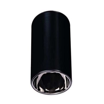 inoled 9233-05 6x10 cm Siyah-Platin Sıva Üstü Silindir Spot Kasası - GU10 Duylu - Metal