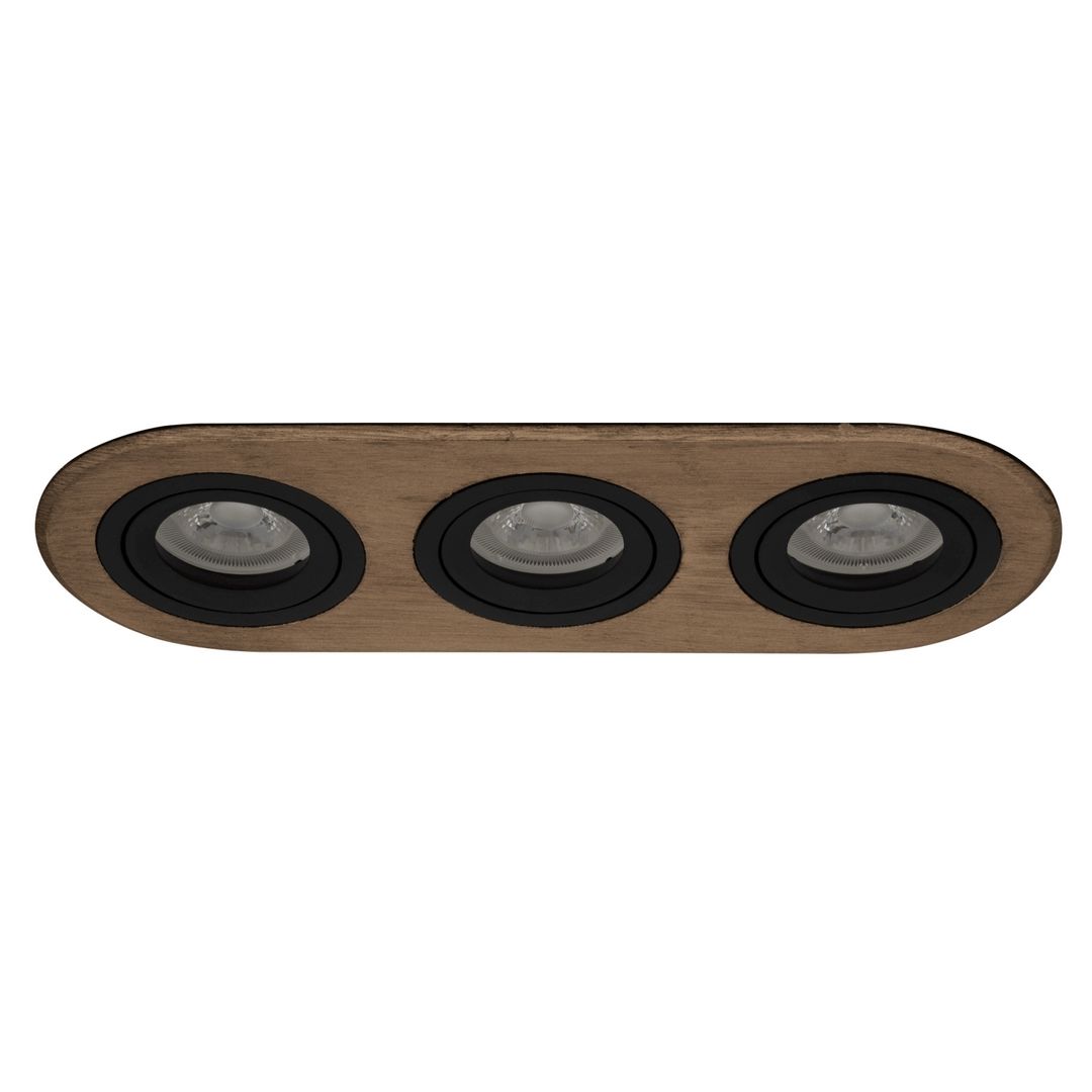 goldX ZE809-BRE Bronz Eskitme Üçlü Oval Spot Kasası