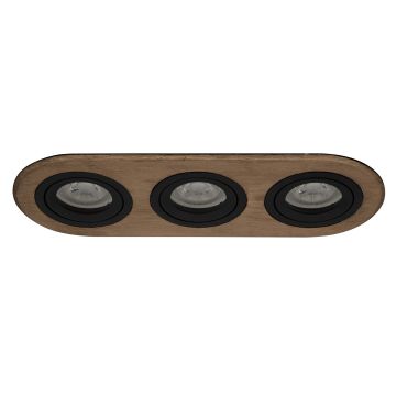 goldX ZE809-BRE Bronz Eskitme Üçlü Oval Spot Kasası